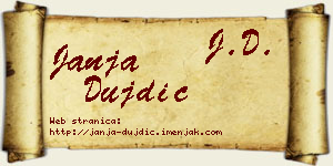 Janja Dujdić vizit kartica